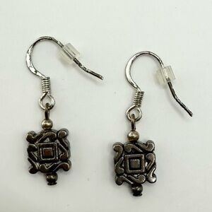 Elegant Antique Silver Dangle Earrings